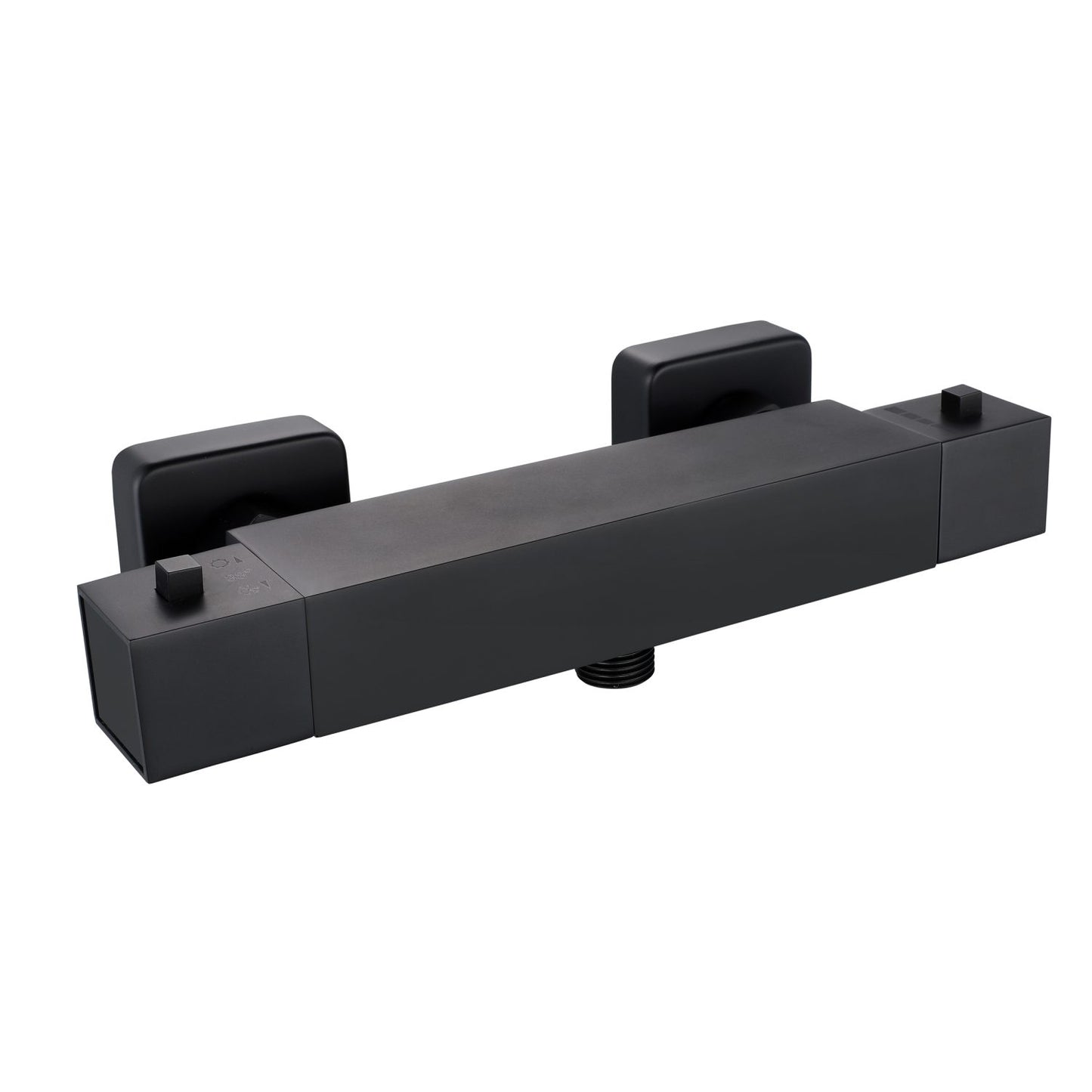 Scudo Square Exposed Thermostatic Bar Valve - Matt Black