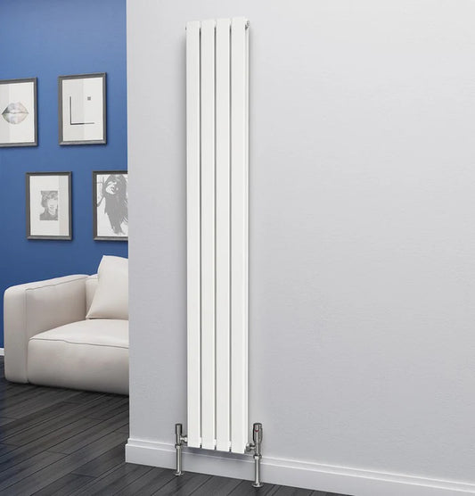 Eastgate Eben Steel White Double Panel Vertical Designer Radiators