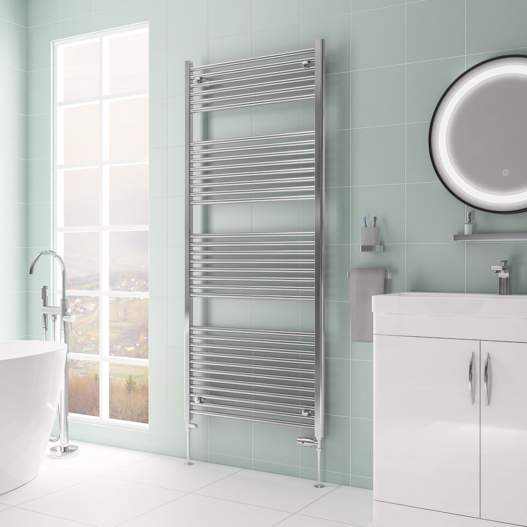 Eastbrook Biava Hidden Vent Straight Chrome Towel Rails - Various Sizes