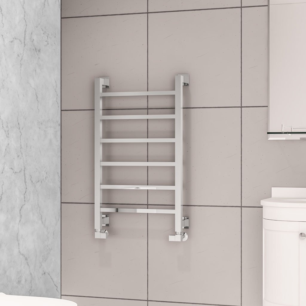 Eastbrook Loxley Chrome Designer Towel Rail 800mm x 500mm