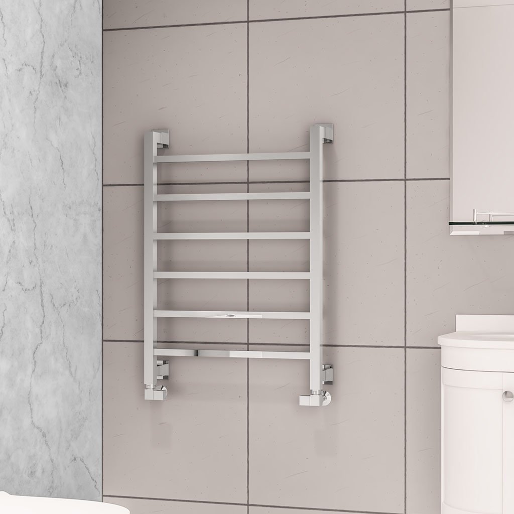 Eastbrook Loxley Chrome Designer Towel Rail 800mm x 600mm