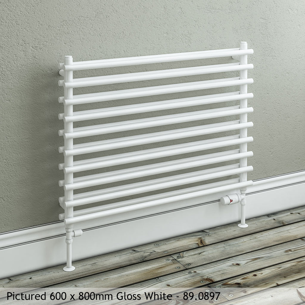 Eastbrook Murano Horizontal Electric Gloss White Designer Radiator 600mm x 1000mm