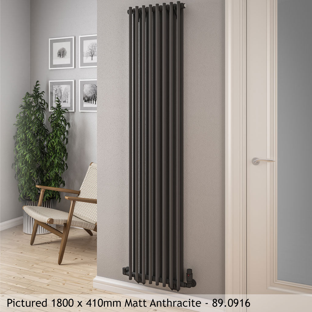 Eastbrook Murano Vertical Gloss White Designer Radiator 1800mm x 410mm