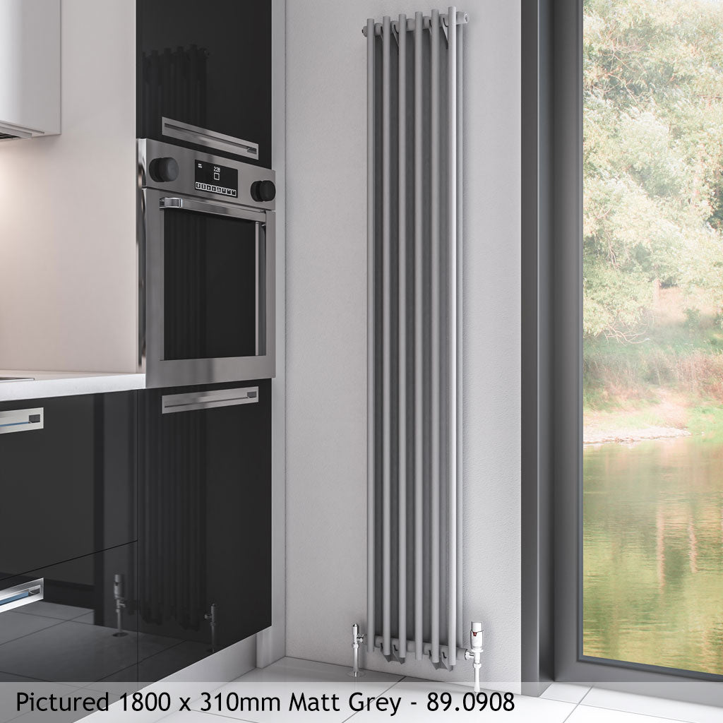 Eastbrook Murano Vertical Matt Anthracite Designer Radiator 1800mm x 310mm