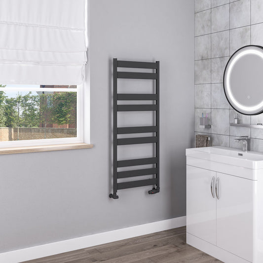 Eastbrook Pelago Matt Anthracite Aluminium Towel Rail 1200mm High x 500mm Wide