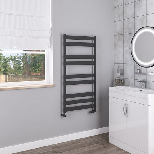 Eastbrook Pelago Matt Anthracite Aluminium Towel Rail 1200mm High x 600mm Wide