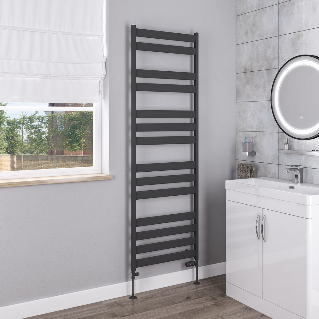 Eastbrook Pelago Matt Anthracite Aluminium Towel Rail 1800mm High x 600mm Wide