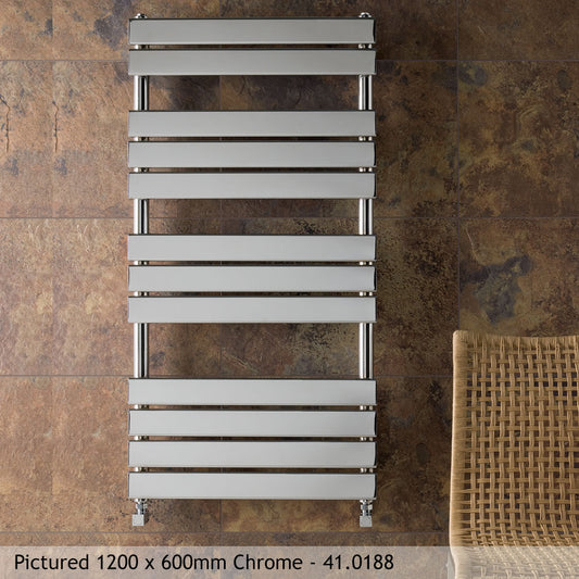 Eastbrook Staverton Electric Straight Chrome Tube on Tube Designer Towel Rail 1200mm x 400mm