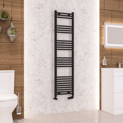 Eastbrook Wendover Straight Matt Black Towel Rails - Various Sizes 1600mm x 300mm