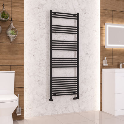 Eastbrook Wendover Straight Matt Black Towel Rails - Various Sizes 1600mm x 500mm