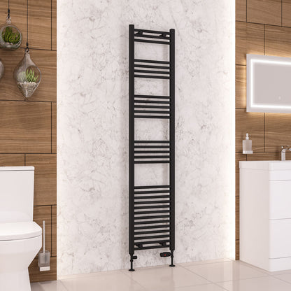 Eastbrook Wendover Straight Matt Black Towel Rails - Various Sizes 1800mm x 300mm