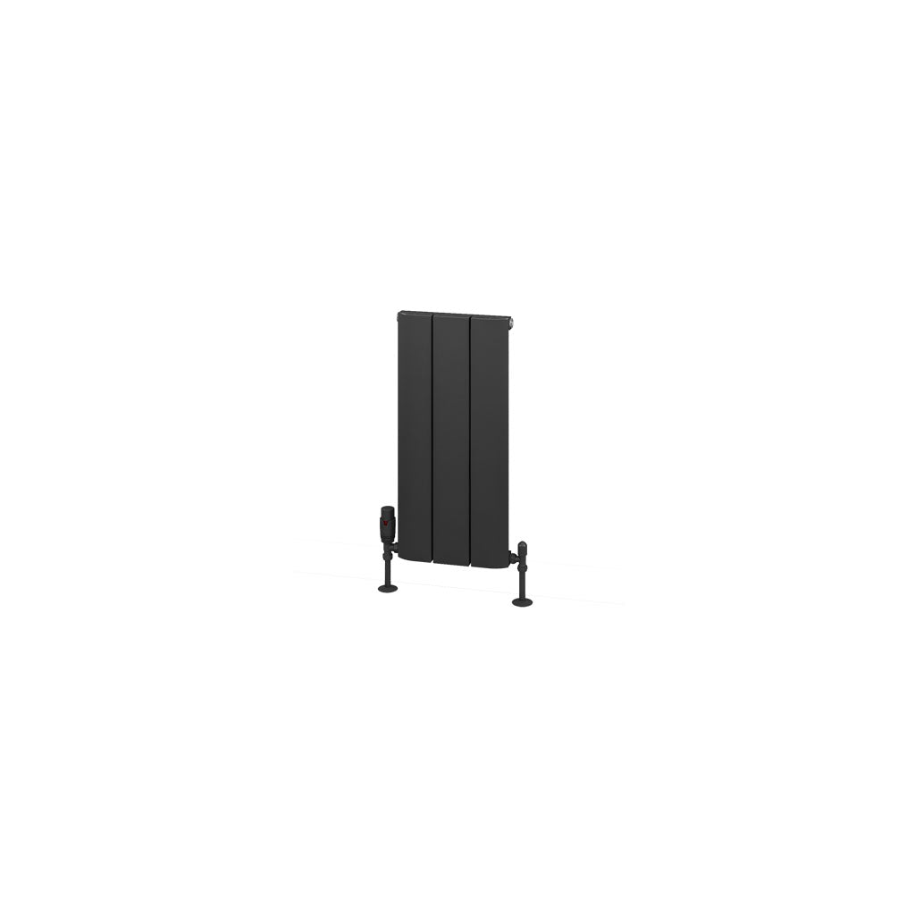 Eastbrook Withington Matt Anthracite Vertical Aluminium Radiator 600mm High x 280mm Wide Cut Out Image