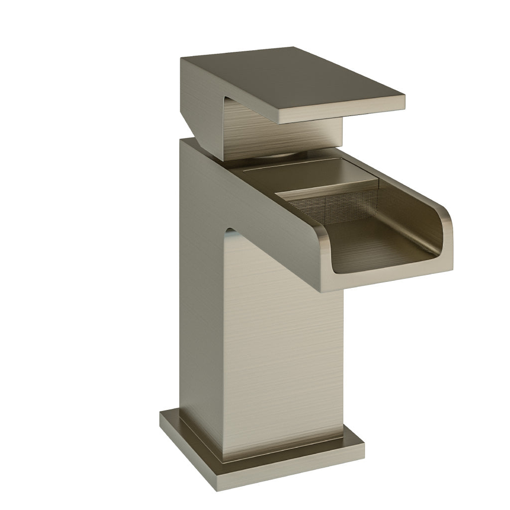 Eastbrook Abberton Brushed Brass Mini Mono Basin Mixer Tap - Inc Waste