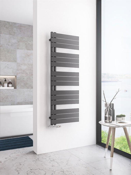 Eastbrook Helmsley Matt Anthracite Designer Towel Rail 1400mm x 500mm 89.0634