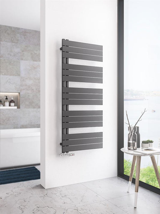 Eastbrook Helmsley Matt Anthracite Designer Towel Rail 1400mm x 600mm 89.0635