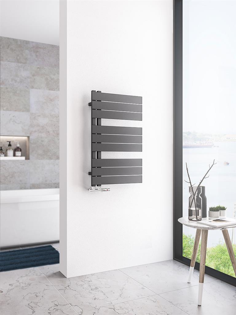 Eastbrook Helmsley Matt Anthracite Designer Towel Rail 800mm x 500mm 89.0630