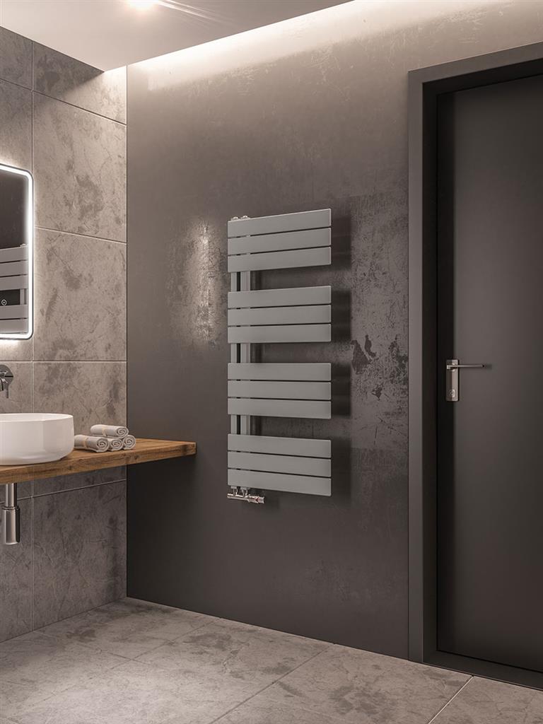 Eastbrook Helmsley Matt Grey Designer Towel Rail 1150mm x 500mm 89.0624