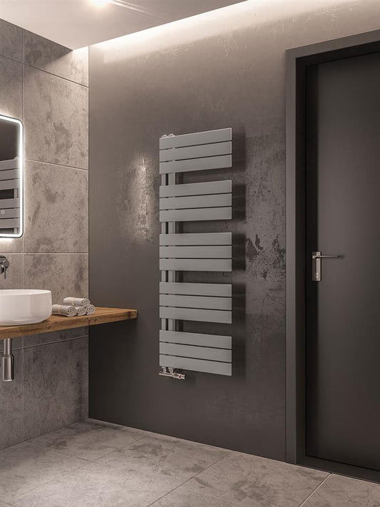 Eastbrook Helmsley Matt Grey Designer Towel Rail 1400mm x 500mm 89.0626