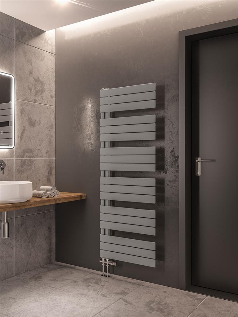 Eastbrook Helmsley Matt Grey Designer Towel Rail 1640mm x 600mm 89.0629