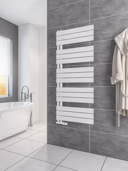 Eastbrook Helmsley Matt White Designer Towel Rail 1400mm x 600mm 89.0619