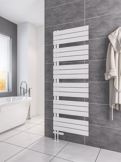 Eastbrook Helmsley Matt White Designer Towel Rail 1640mm x 600mm 89.0621