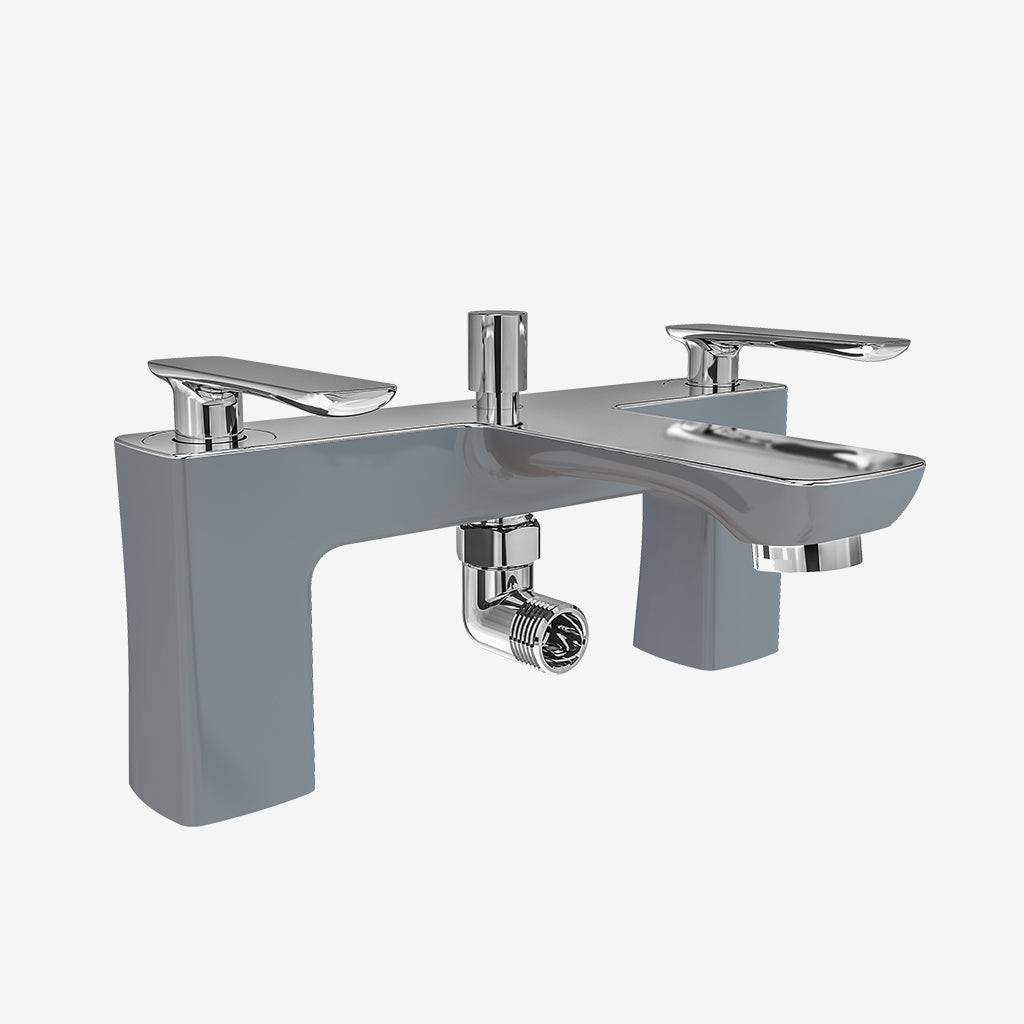 Eastbrook Helston Gloss Grey Bath Shower Mixer Tap - Inc Kit