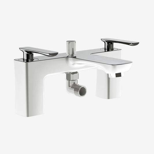 Eastbrook Helston Gloss White Bath Shower Mixer Tap - Inc Kit