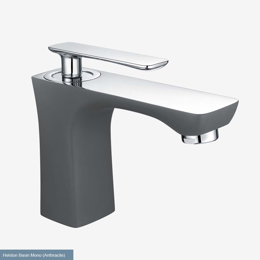 Eastbrook Helston Matt Anthracite Mono Basin Mixer Tap - Inc Waste