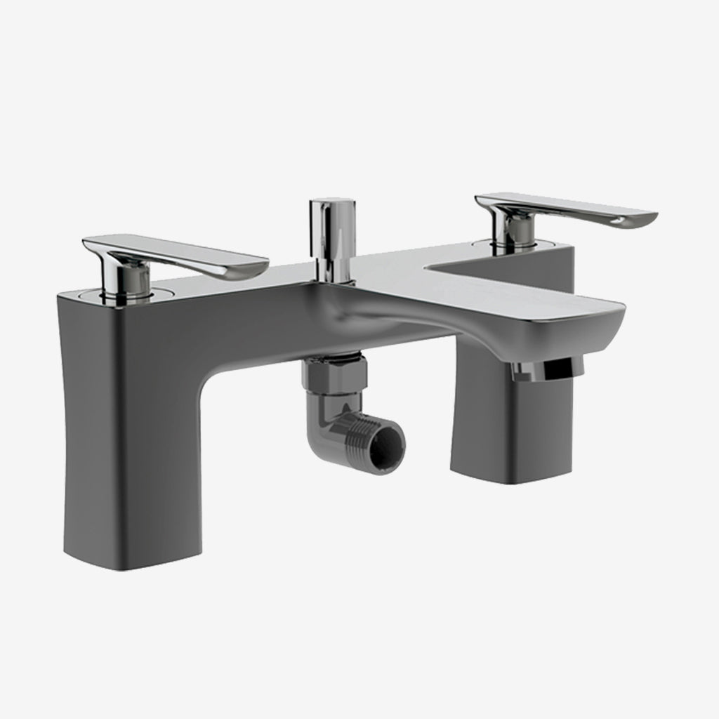 Eastbrook Helston Matt Anthracite Smooth Bath Shower Mixer Tap - Inc Kit