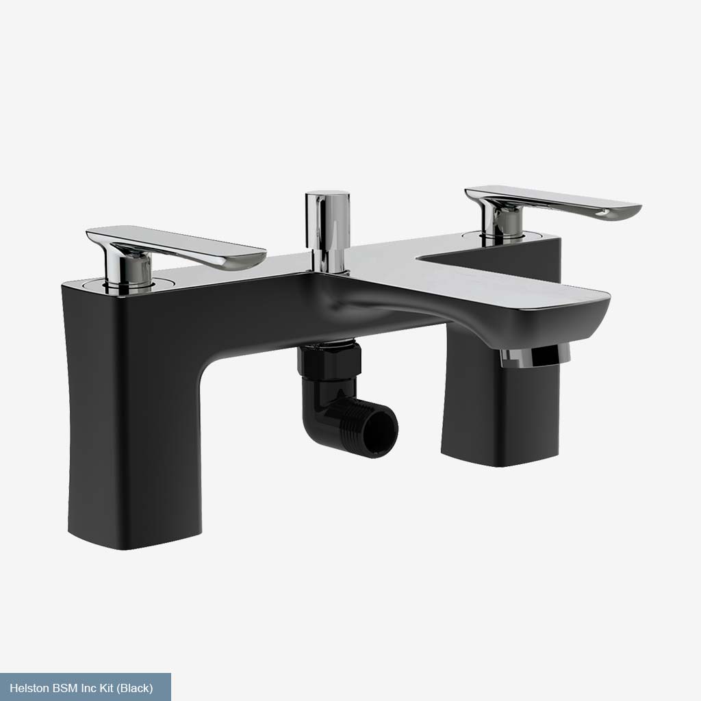 Eastbrook Helston Matt Black Textured Bath Shower Mixer Tap