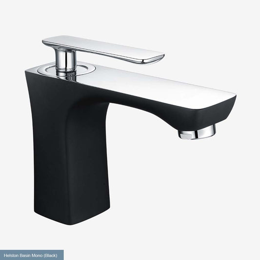 Eastbrook Helston Matt Textured Black Mono Basin Mixer Tap - Inc Waste