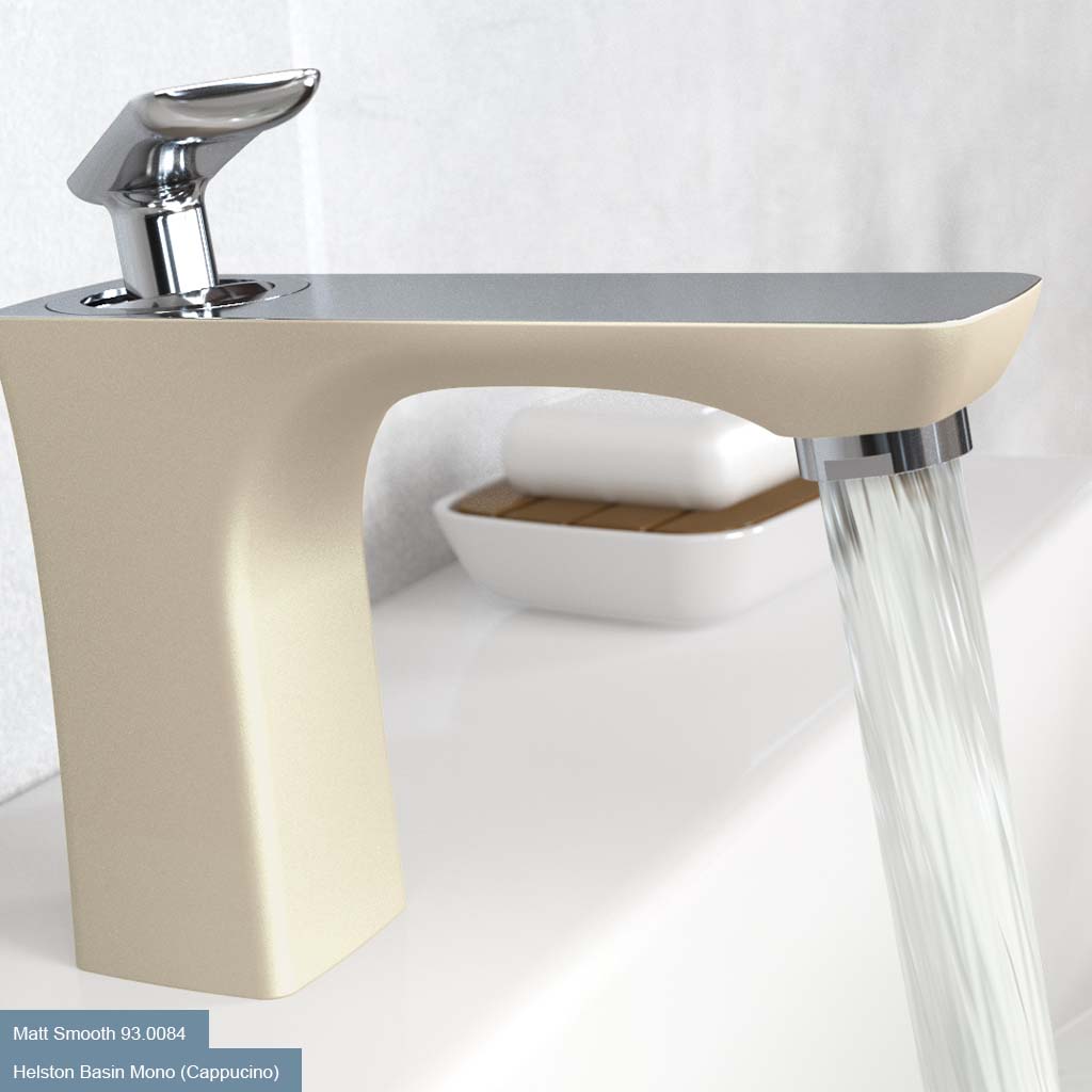 Eastbrook Helston Matt Textured Cappuccino Mono Basin Mixer Tap - Inc Waste