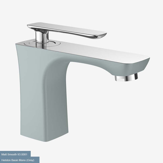Eastbrook Helston Matt Textured Grey Mono Basin Mixer Tap - Inc Waste