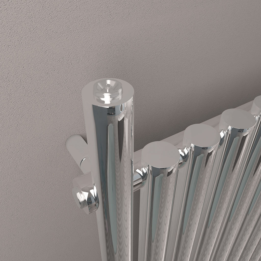 Eastbrook Lambourne Chrome Designer Radiator 1200mm x 420mm Close Up Image 89.1709