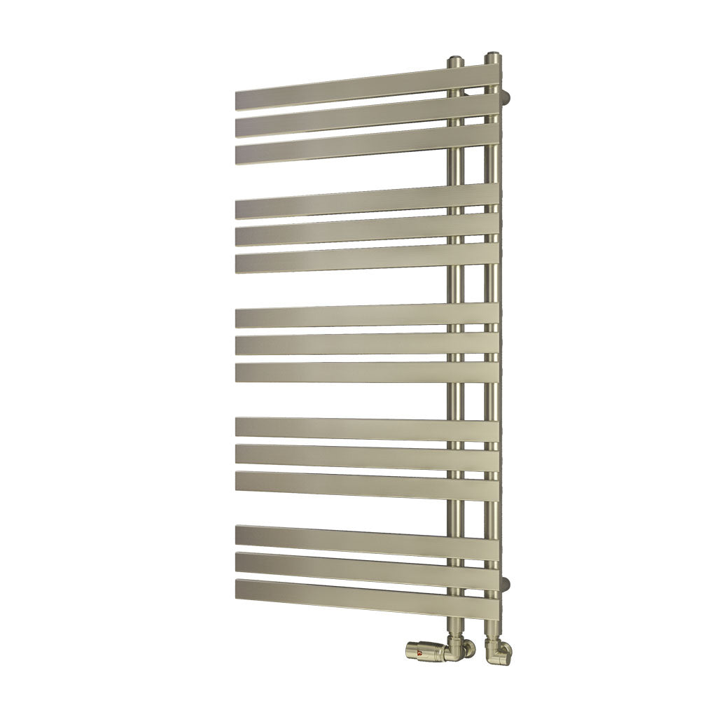 Eastbrook Leonardo Electric Brushed Brass Designer Towel Rail 1200mm x 600mm Cut Out Image 41.0372-ELE
