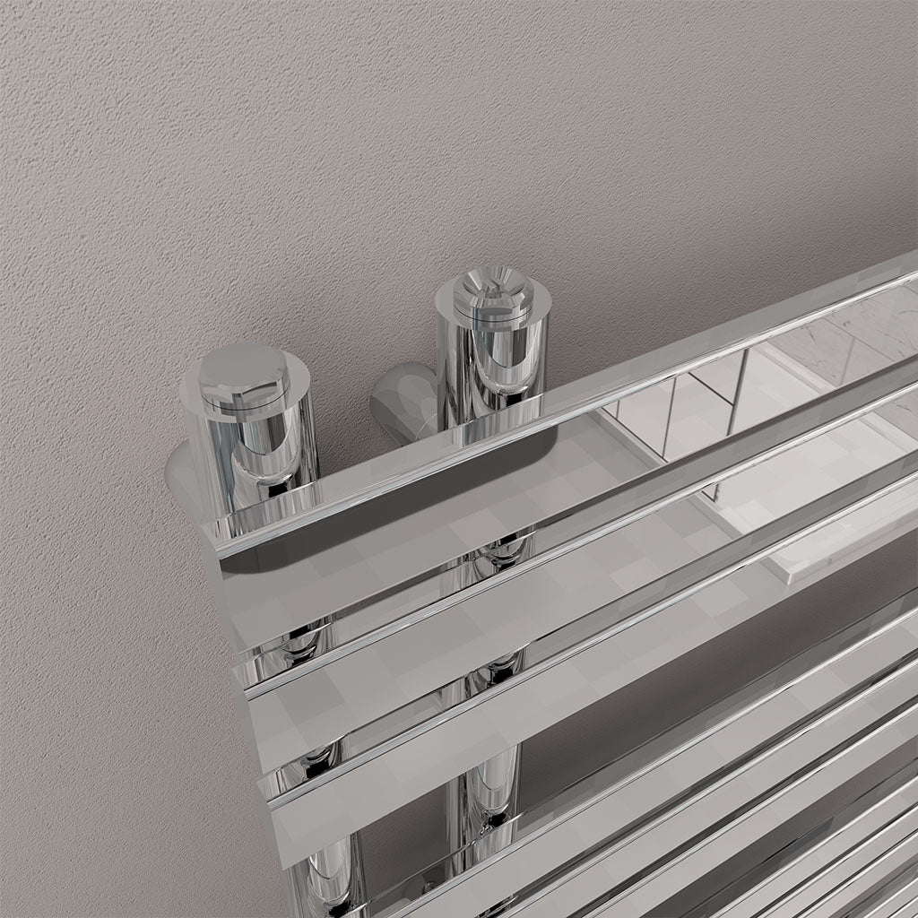 Eastbrook Leonardo Electric Chrome Designer Towel Rail 600mm x 400mm Close Up Image 41.0255-ELE