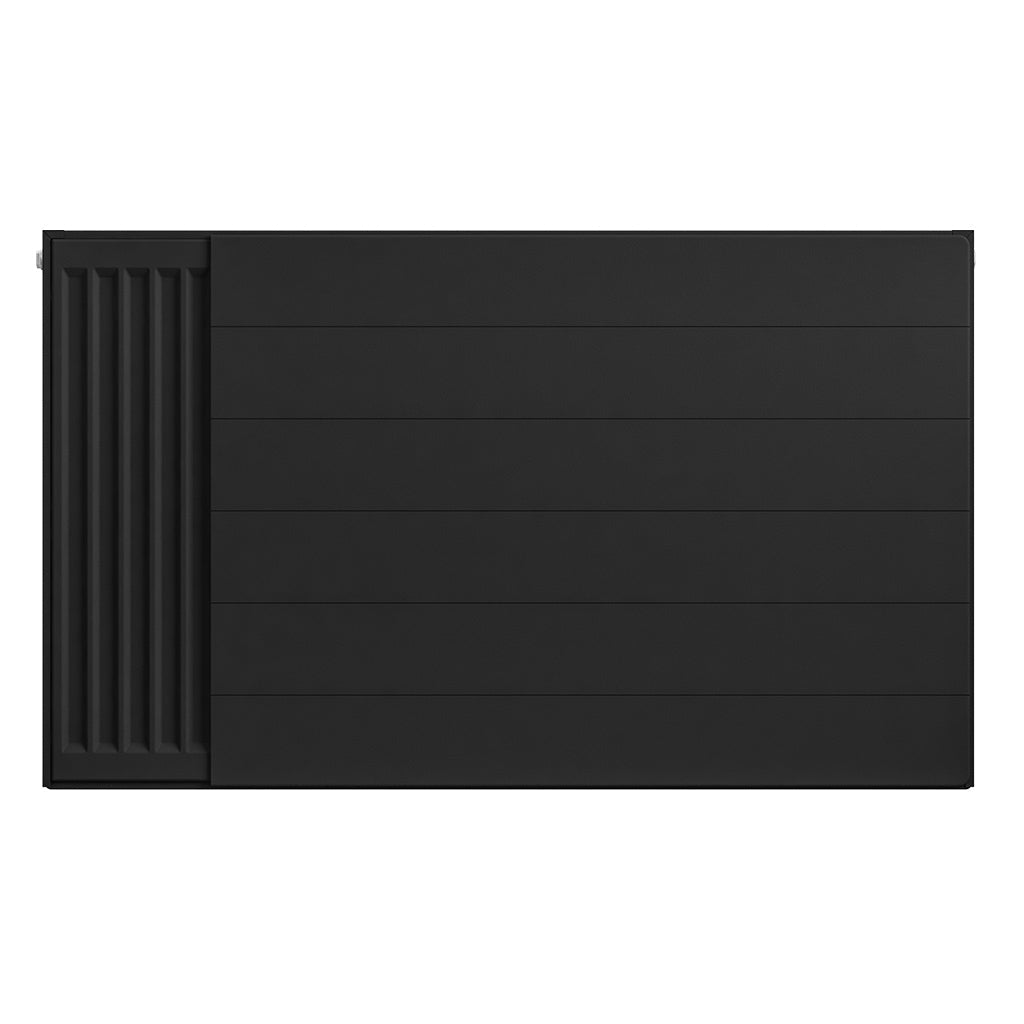 Eastbrook Matt Black Flat Panel Radiator Cover Plate With Lines 600mm High x 1800mm Wide 25.5135