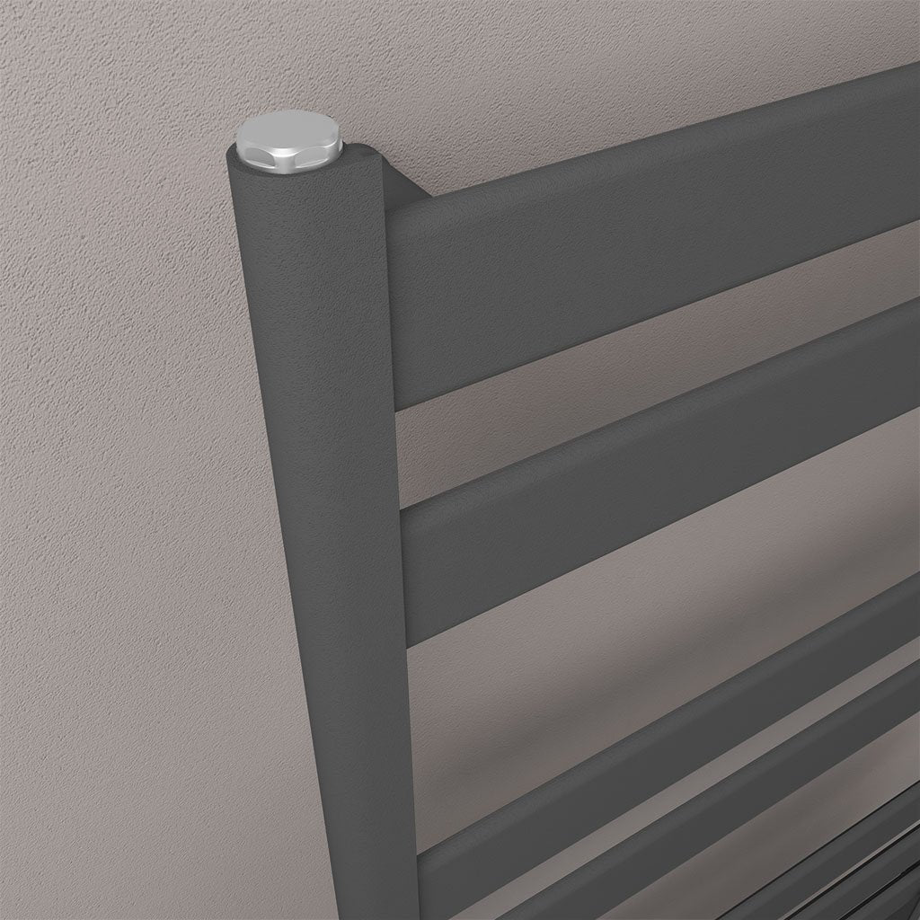 Eastbrook Pelago Matt Anthracite Aluminium Towel Rail 1200mm High x 500mm Wide