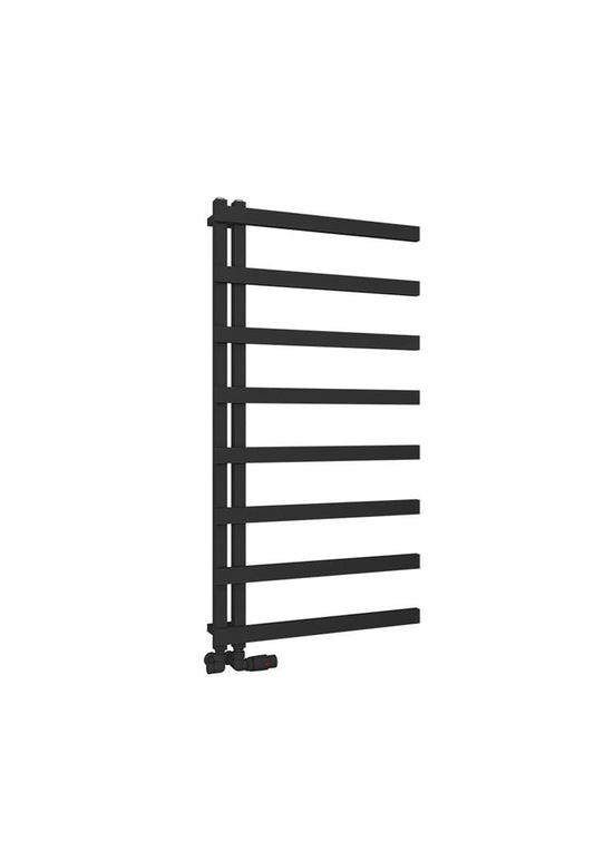 Eastbrook Platani Matt Black Designer Towel Rail 1150mm x 600mm 89.1349