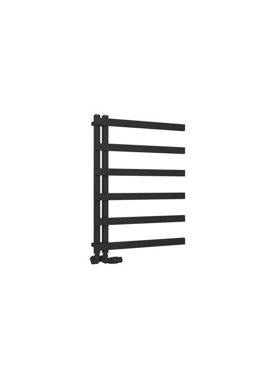 Eastbrook Platani Matt Black Designer Towel Rail 800mm x 600mm 89.1347