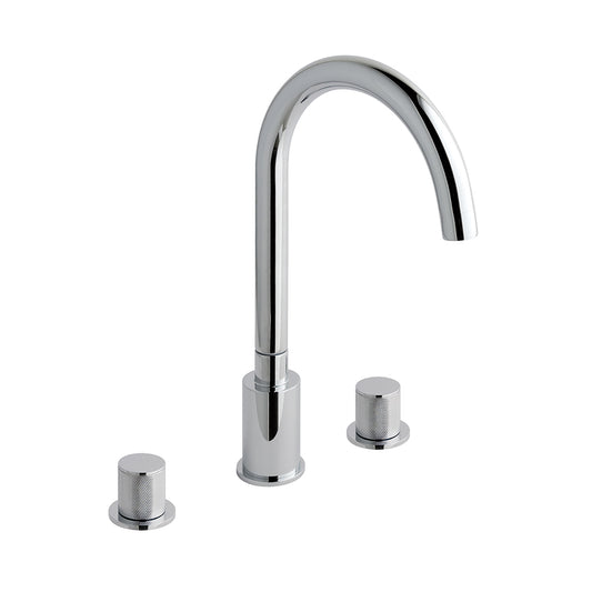 Eastbrook Prado Cylinder Chrome 3 Hole Basin Mixer Tap