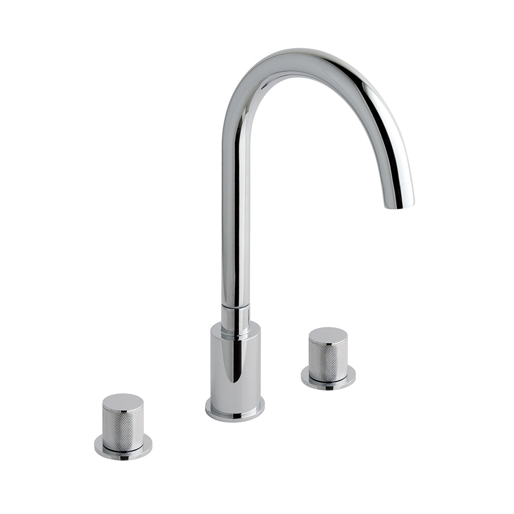 Eastbrook Prado Cylinder Chrome 3 Hole Bath Filler Tap