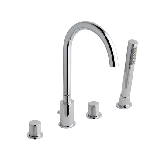 Eastbrook Prado Cylinder Chrome 4 Hole Bath Shower Mixer Tap
