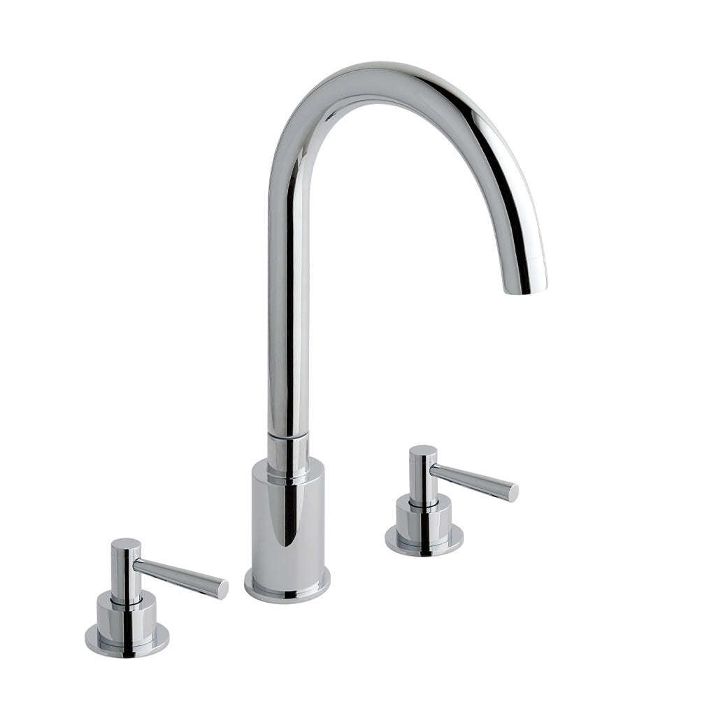 Eastbrook Prado Lever Chrome 3 Hole Basin Mixer Tap