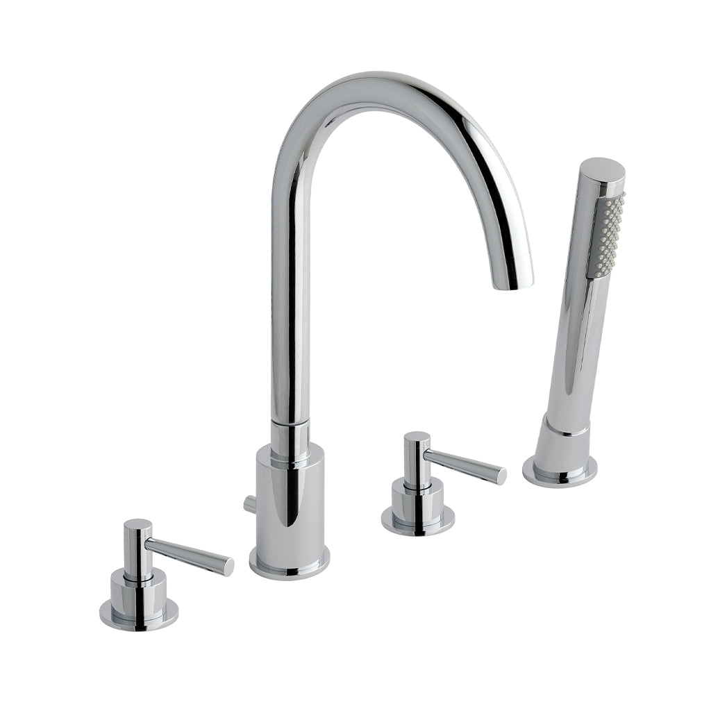 Eastbrook Prado Lever Chrome 4 Hole Bath Shower Mixer Tap