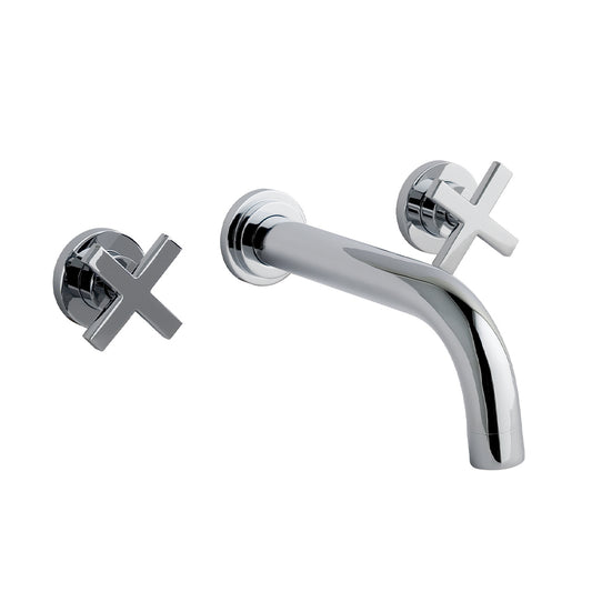 Eastbrook Prado Star Chrome 3 Hole Wall Mounted Basin Mixer Tap