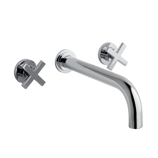 Eastbrook Prado Star Chrome 3 Hole Wall Mounted Bath Filler Tap