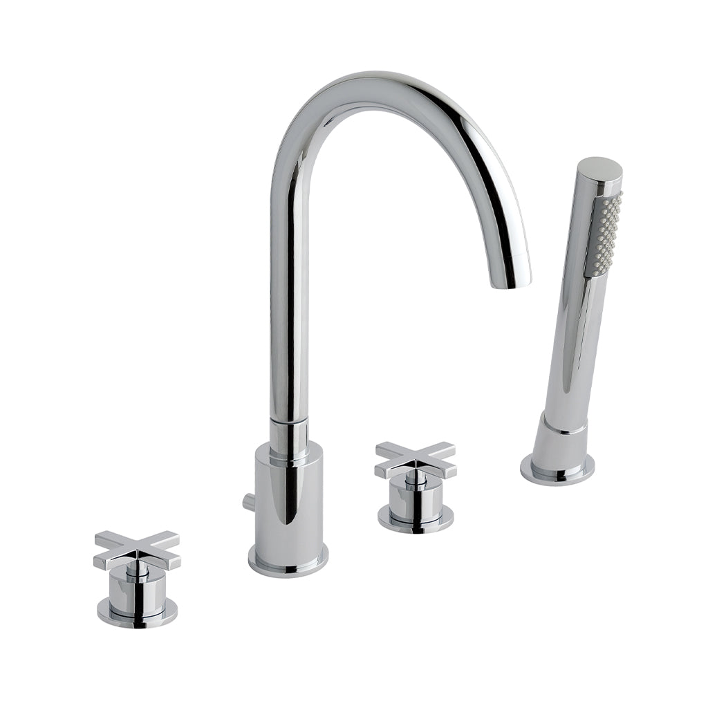 Eastbrook Prado Star Chrome 4 Hole Bath Shower Mixer Tap