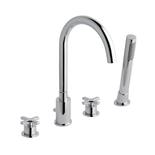 Eastbrook Prado Star Chrome 4 Hole Bath Shower Mixer Tap