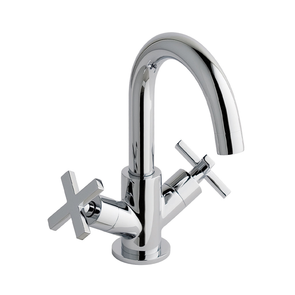 Eastbrook Prado Star Chrome Mono Basin Mixer Tap Swivel Spout - Inc Waste